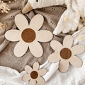 3 Holzblumen - graviert - BohoWildflowerVibes