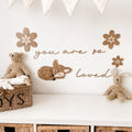 3 Holzblumen Nussbraun Birke