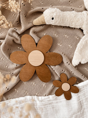 3 Holzblumen Nussbraun, Birke - BohoWildflowerVibes