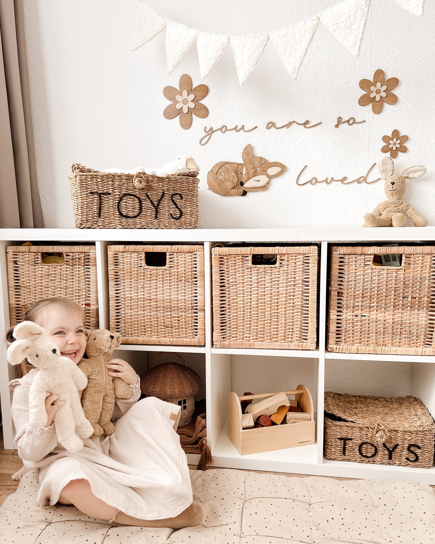 3 Holzblumen Nussbraun Birke