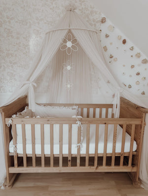 3 Holzblumen Wanddeko für Kinder- und Babyzimmer - BohoWildflowerVibes