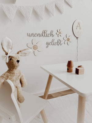 3 Holzblumen - graviert - BohoWildflowerVibes