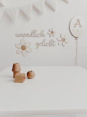 3 Holzblumen - graviert - BohoWildflowerVibes