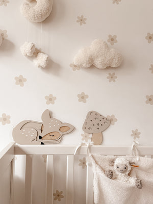 3 Pilze aus Holz - Beige, Birke - BohoWildflowerVibes