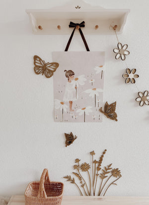 3 Schmetterlinge aus Holz - Nussbraun Wanddekoration, Kinderzimmer - BohoWildflowerVibes