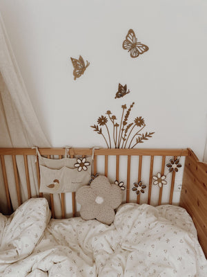 3 Schmetterlinge aus Holz - Nussbraun Wanddekoration, Kinderzimmer - BohoWildflowerVibes