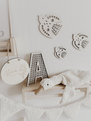 3 Tauben im Set, Wanddekoration für Kinderzimmer und Babyzimmer, minimalistisch - BohoWildflowerVibes