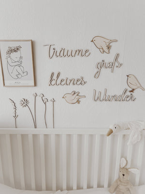 3 Vögel aus Holz - BohoWildflowerVibes