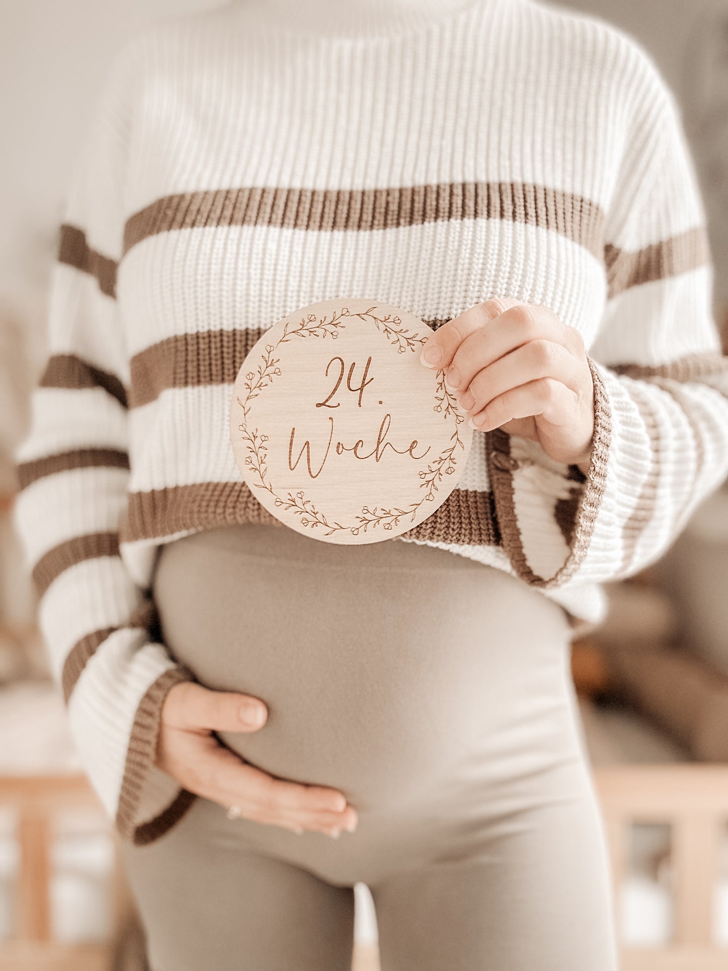 Schwangerschaft Meilensteinkarten aus Holz, Wochen, Schwangerschaft verkünden, Baby, Geburt