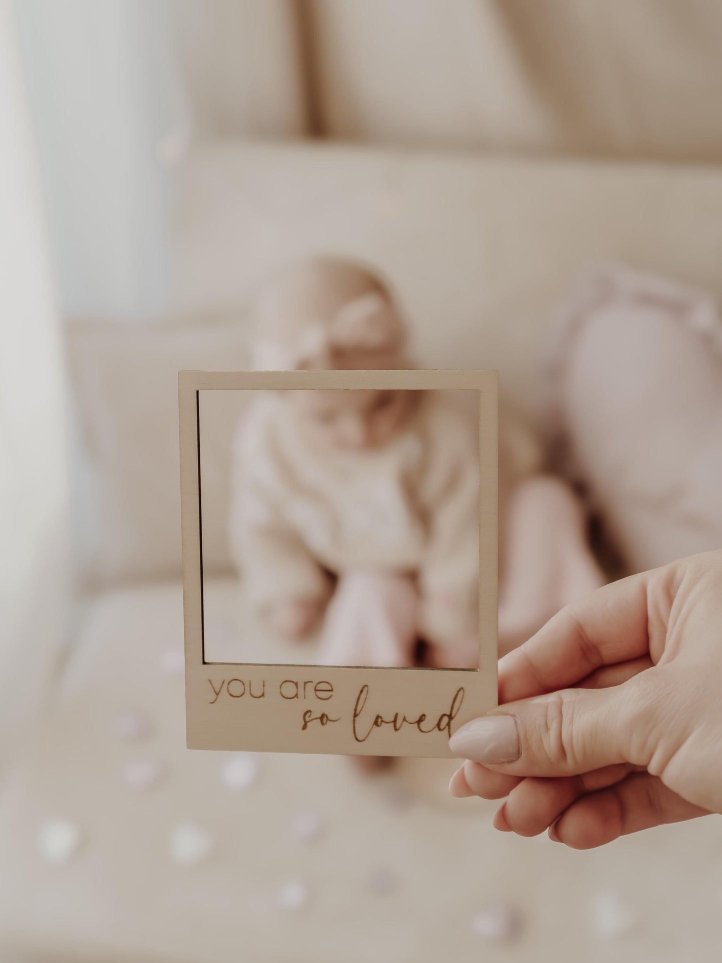 Polaroid Rahmen, Fotorahmen aus Holz - you are so loved
