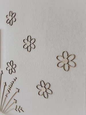 5 Holzblumen - BohoWildflowerVibes