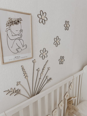 5 Holzblumen - BohoWildflowerVibes