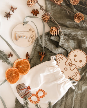 Anhänger für Adventskalender aus Holz - personalisiert