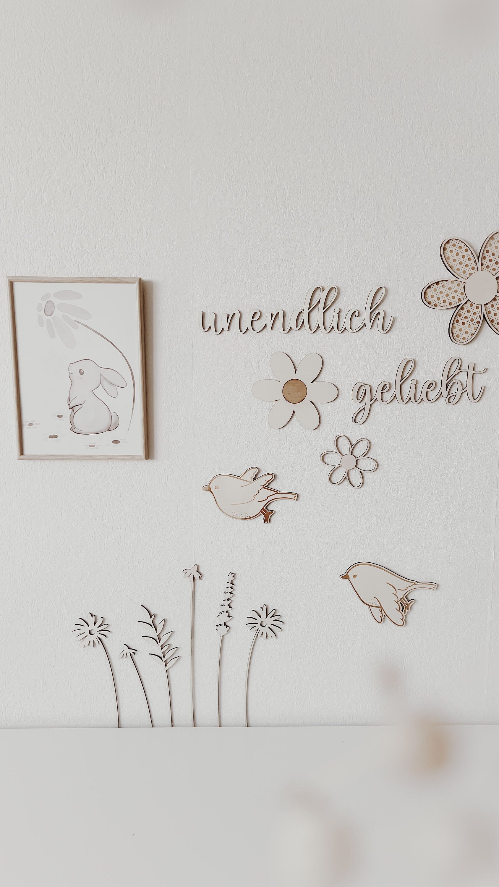 Baby- und Kinderzimmer Poster Hase, handgezeichnet, Aquarell - BohoWildflowerVibes