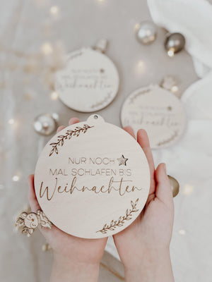 Countdowntafel Weihnachten aus Holz - BohoWildflowerVibes