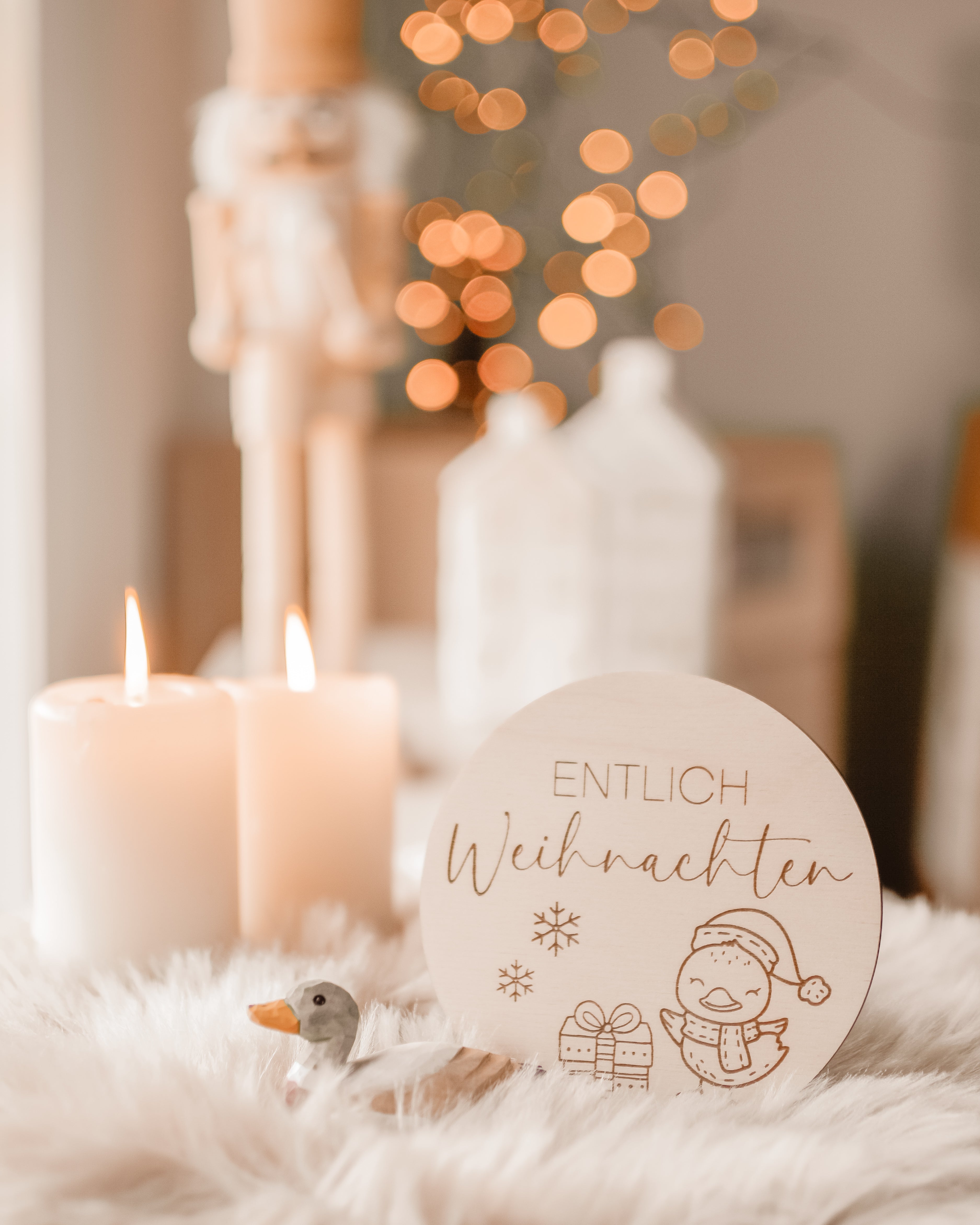 Entlich Weihnachten Schild aus Holz