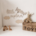 Flugzeug aus Holz - Beige - BohoWildflowerVibes