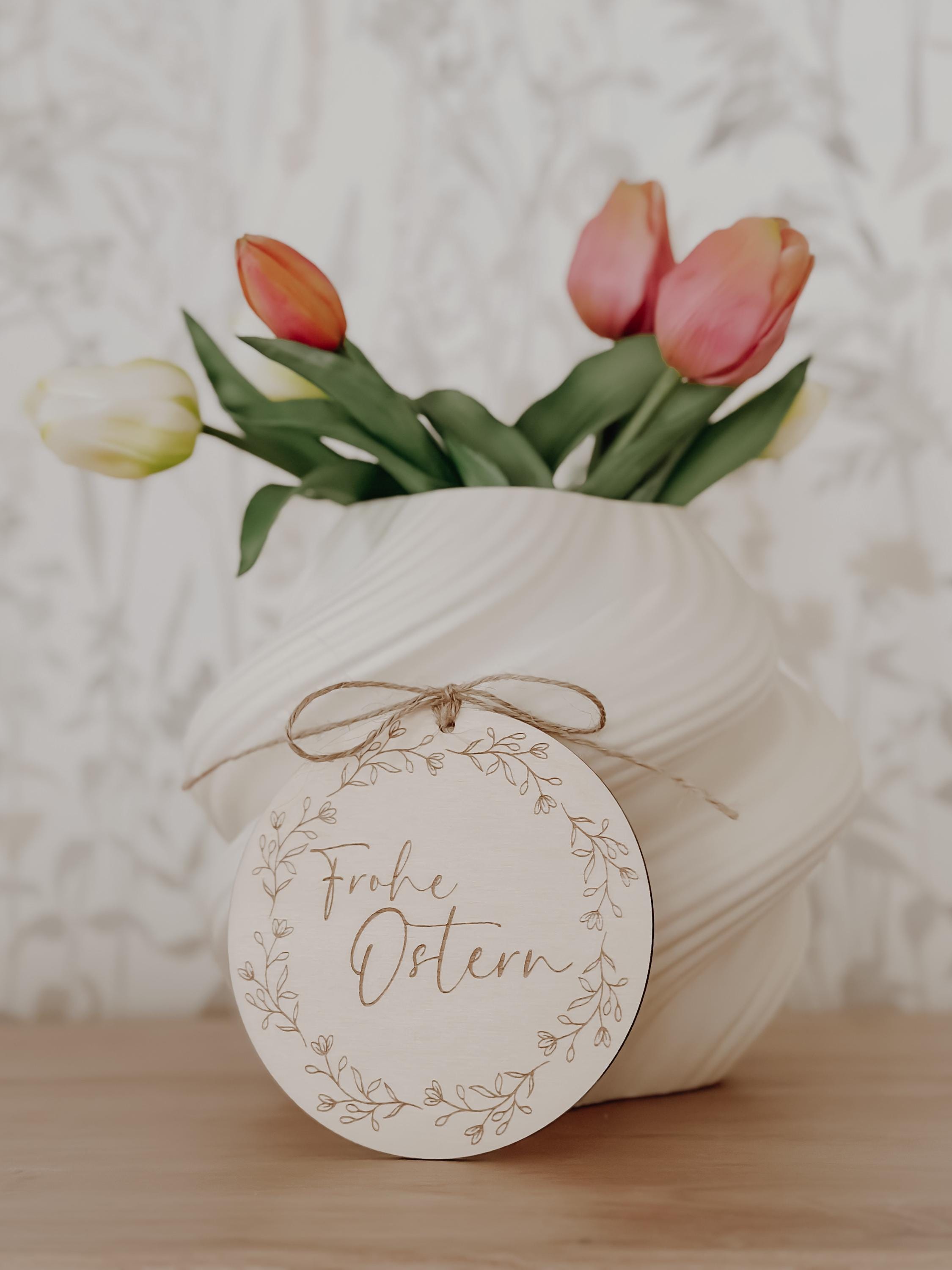 Frohe Ostern Tafel - BohoWildflowerVibes