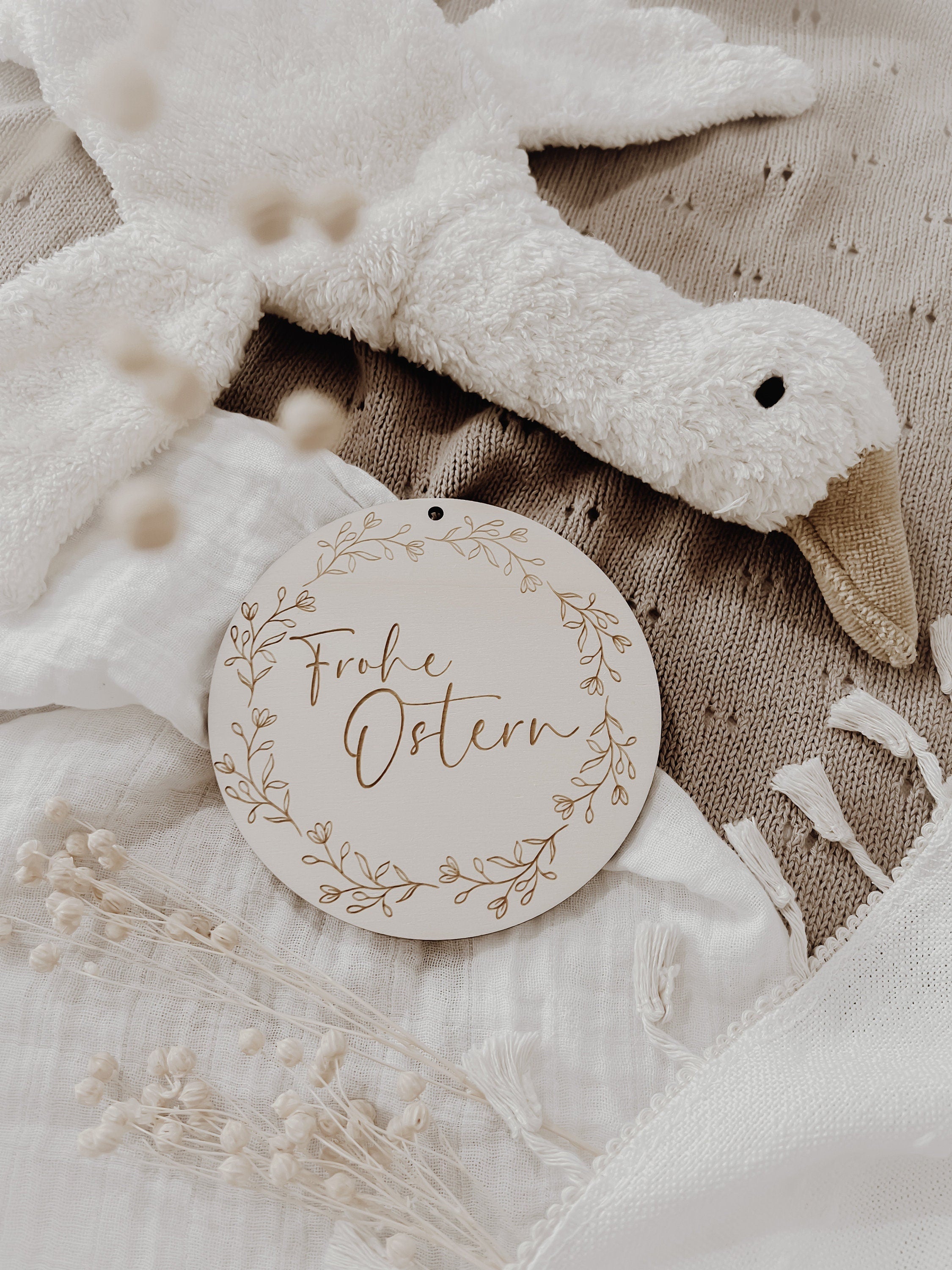 Frohe Ostern Tafel - BohoWildflowerVibes