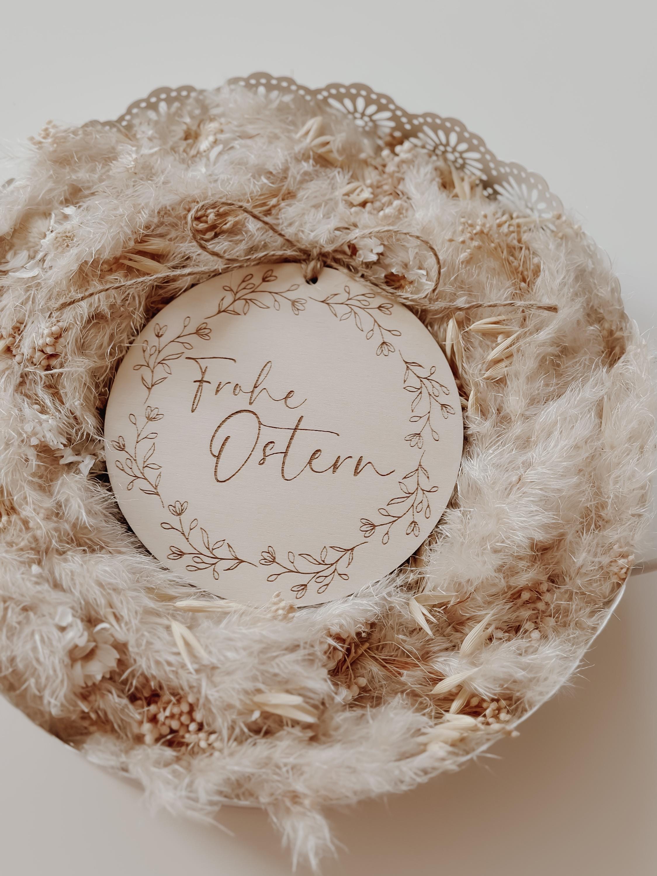 Frohe Ostern Tafel - BohoWildflowerVibes