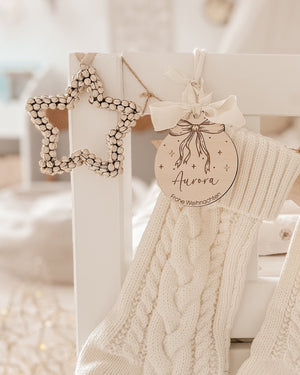 Geschenkanhänger Christbaumschmuck aus Holz – Persönliche Weihnachtsdeko