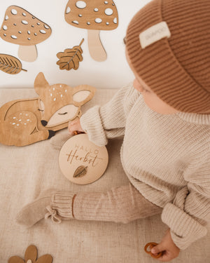 Hallo Herbst Holztafel