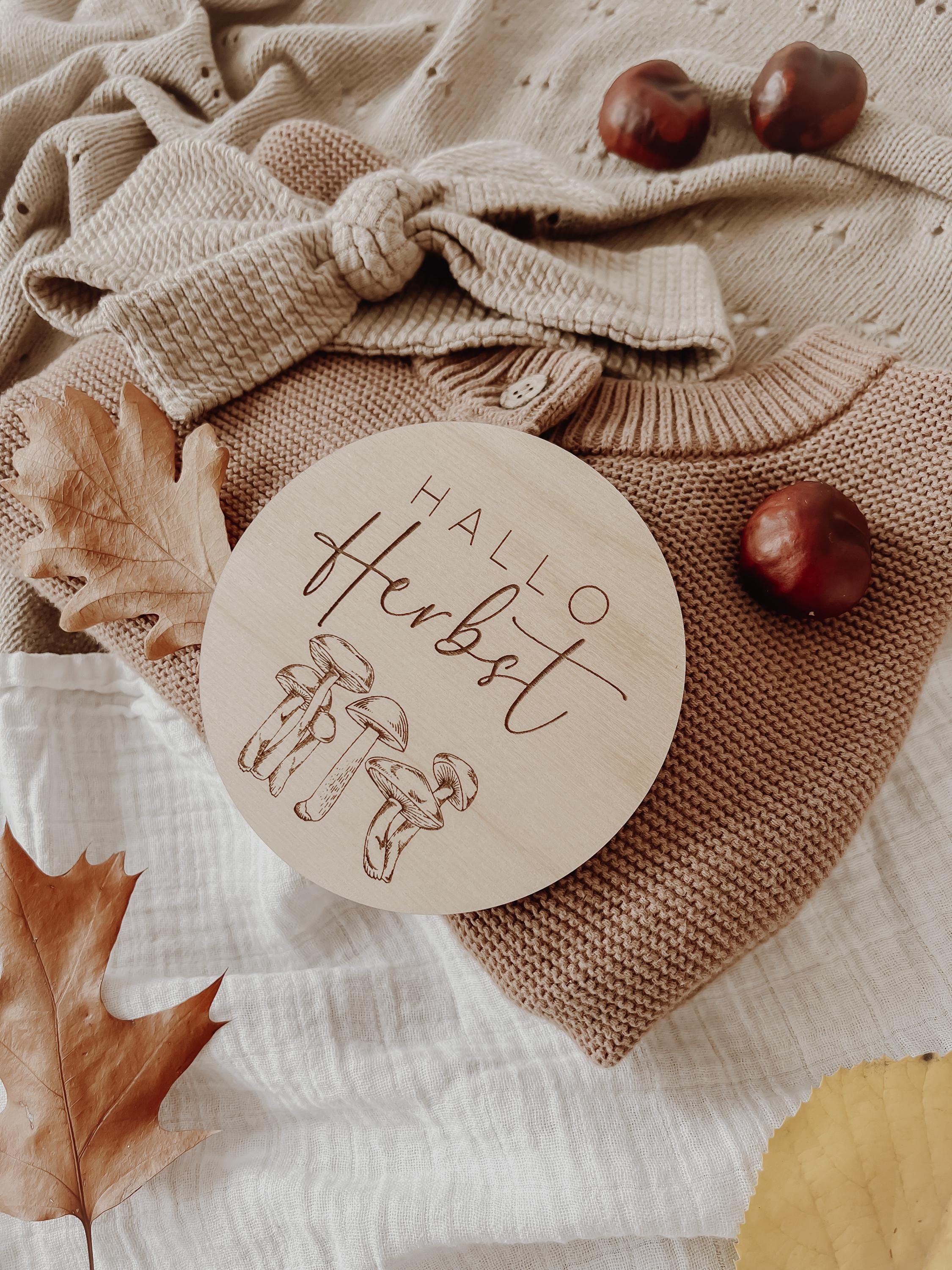 Hallo - Holztafel, Meilensteinkarte, Holzschild - BohoWildflowerVibes