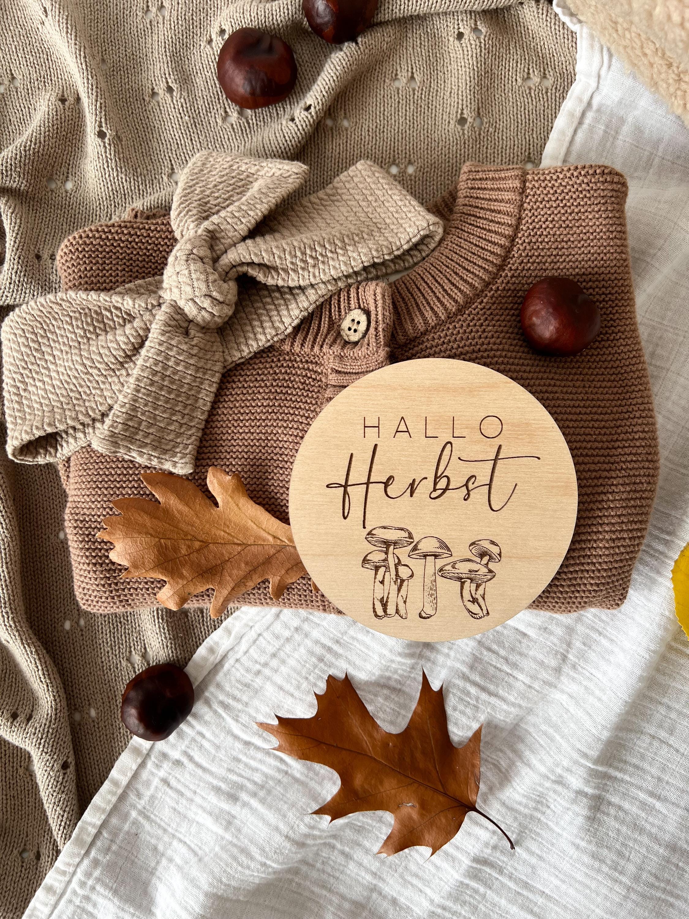 Hallo - Holztafel, Meilensteinkarte, Holzschild - BohoWildflowerVibes