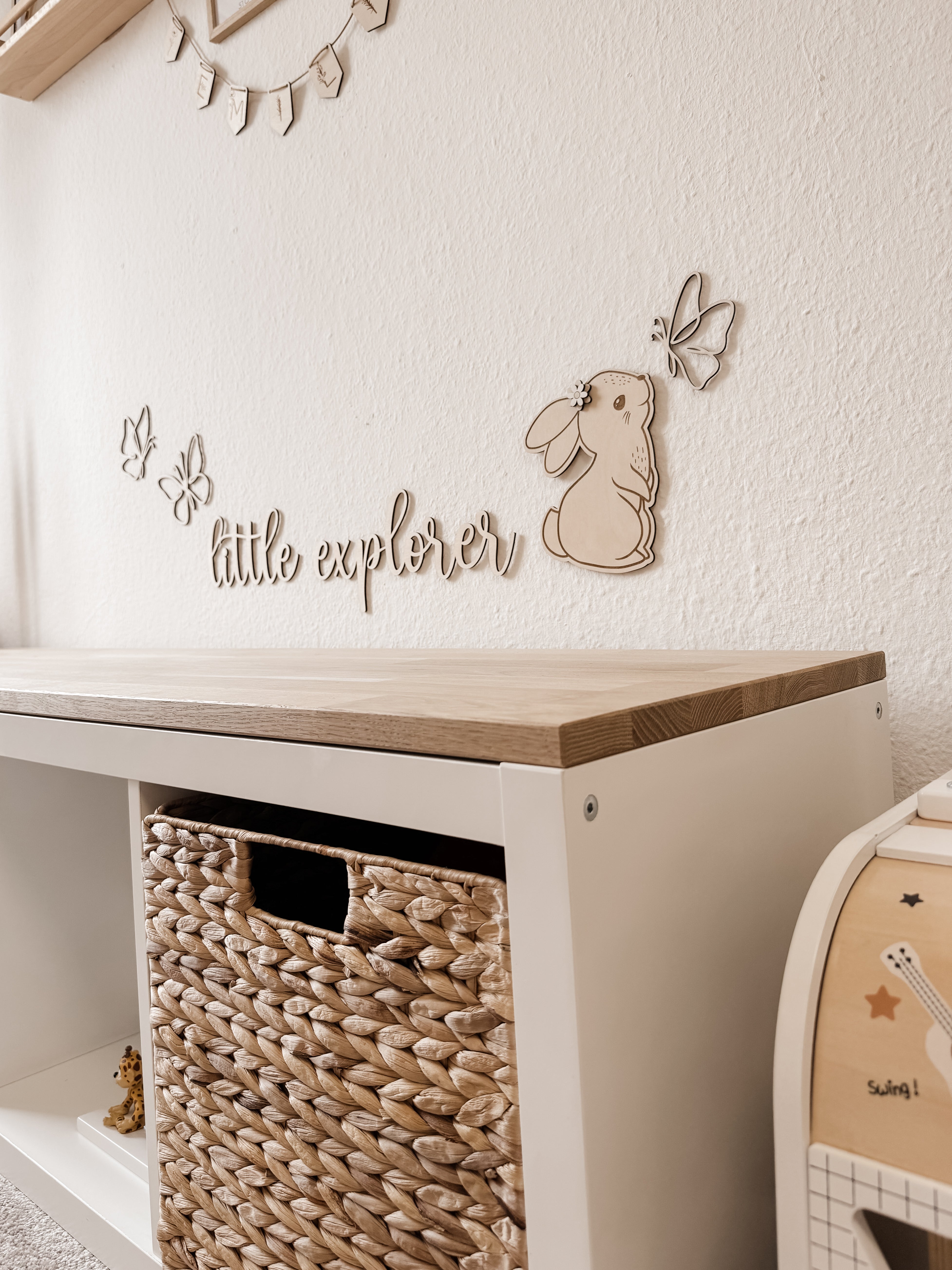 Hase mit Blümchen - BohoWildflowerVibes