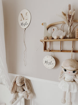 Kita-Kind Tafel aus Holz - BohoWildflowerVibes
