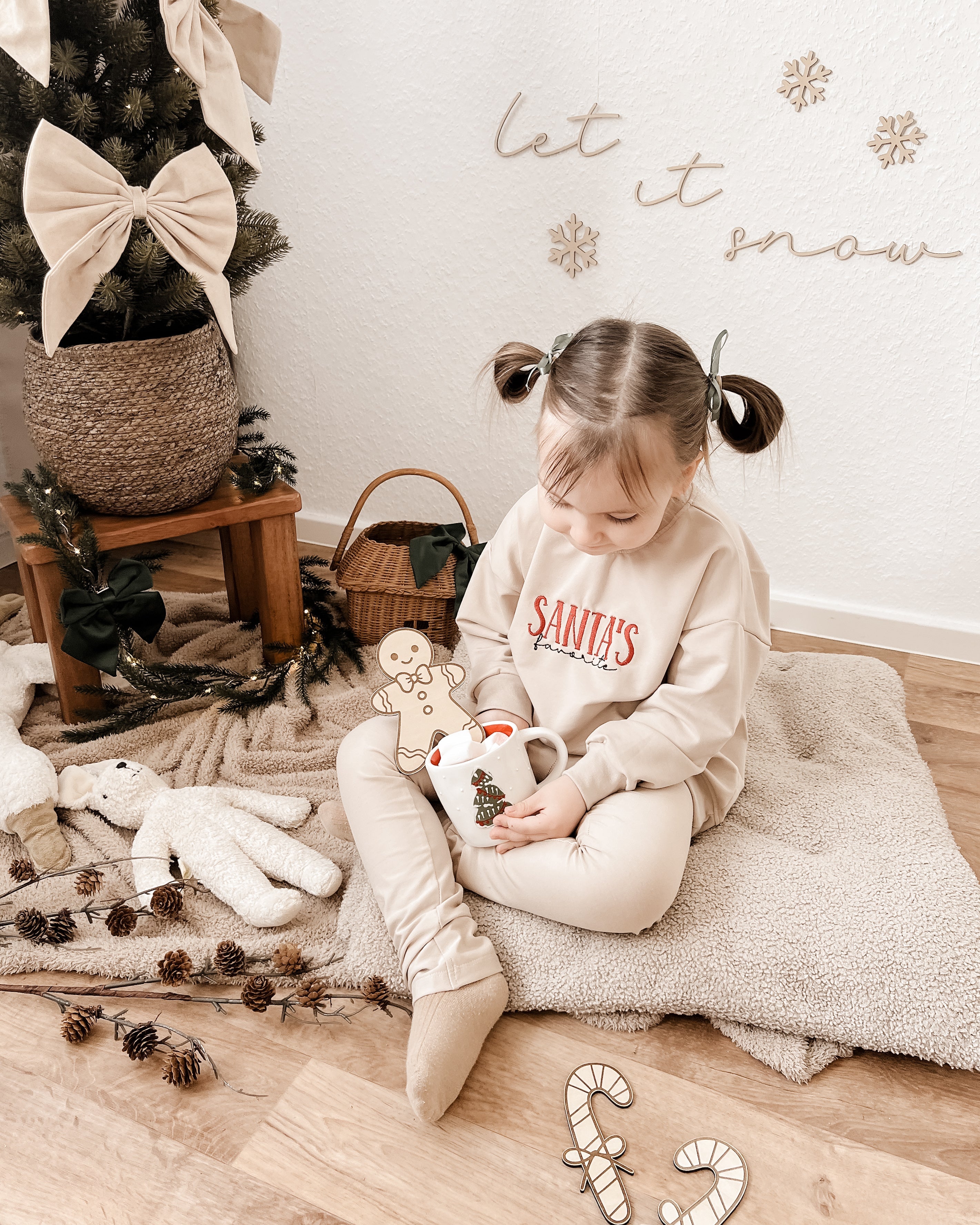 let it snow Holzschriftzug