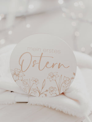 Meilensteinkarte - mein erstes Ostern - Narzissen - BohoWildflowerVibes