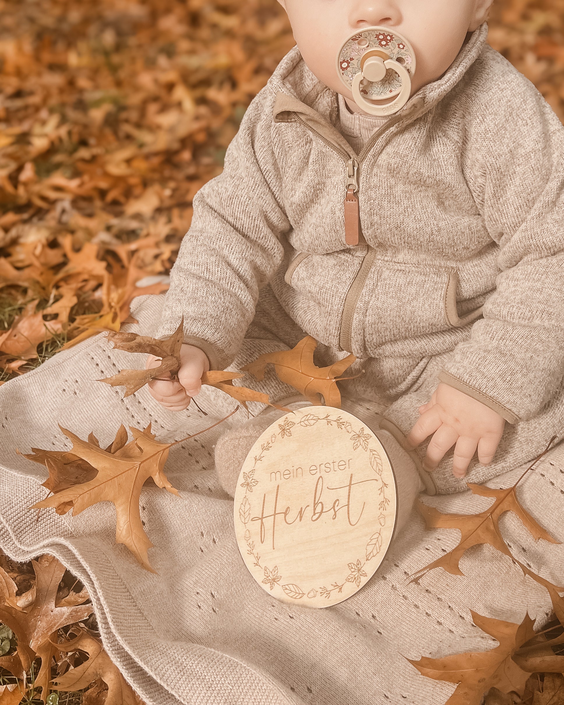 Mein erster Herbst Holztafel Meilensteinkarte Holzschild
