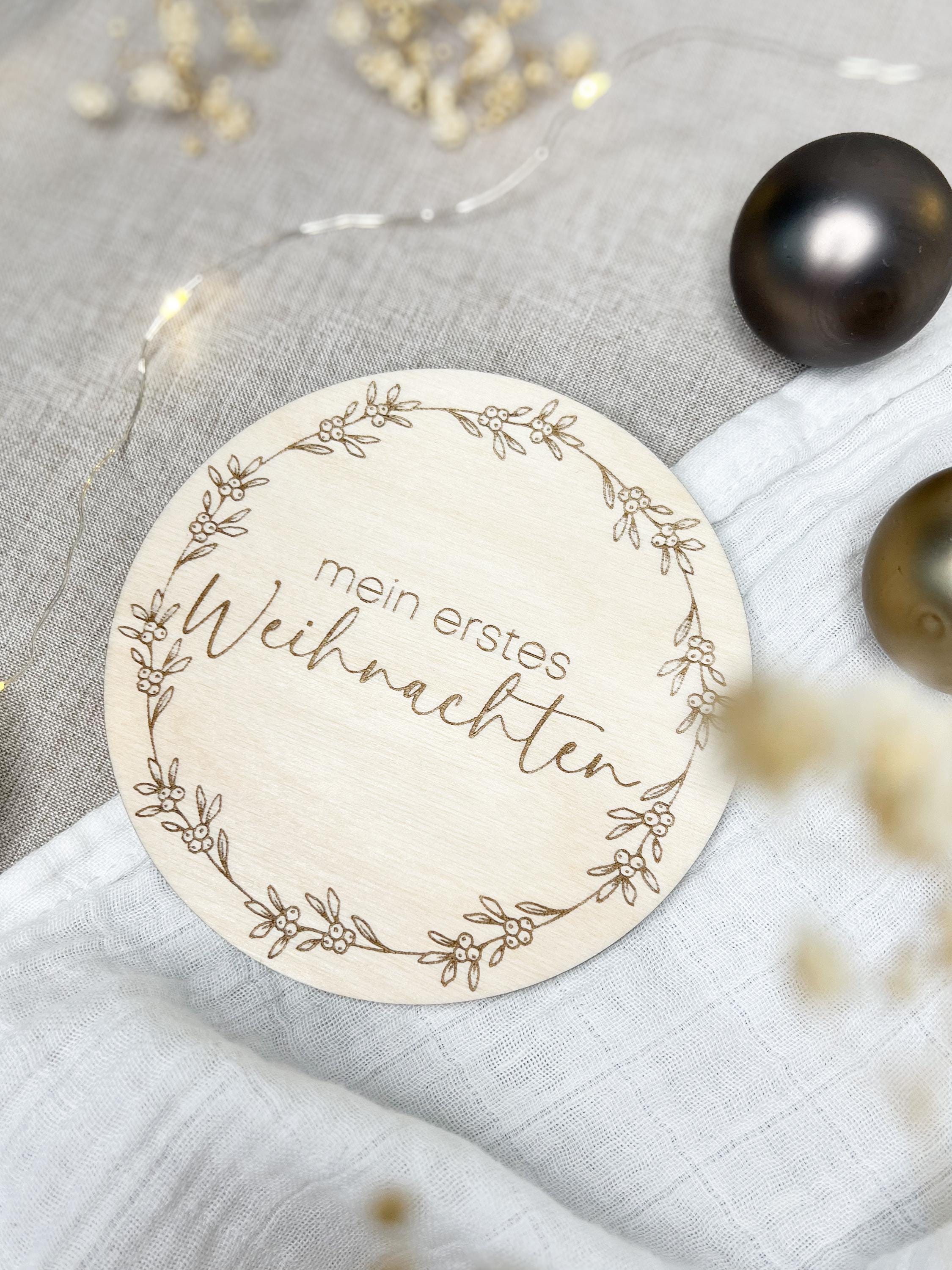 Meilensteinkarte - mein erstes Weihnachten - BohoWildflowerVibes