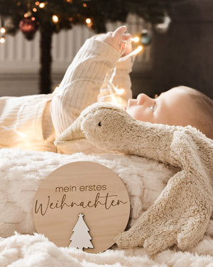 mein erstes Weihnachten Holztafel - Tannenbaum
