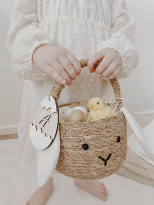 Osterkorbanhänger personalisiert mit Initialen - BohoWildflowerVibes