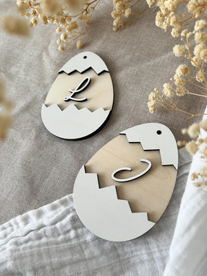 Osterkorbanhänger personalisiert mit Initialen - BohoWildflowerVibes