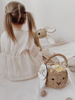 Osterkorbanhänger personalisiert mit Initialen - BohoWildflowerVibes