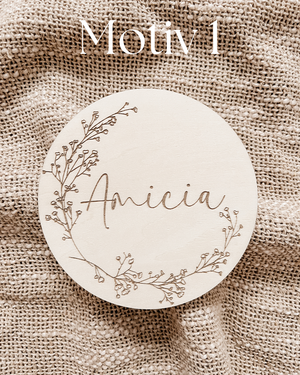 Personalisierte Holztafel mit Namen - fürs Kinderzimmer