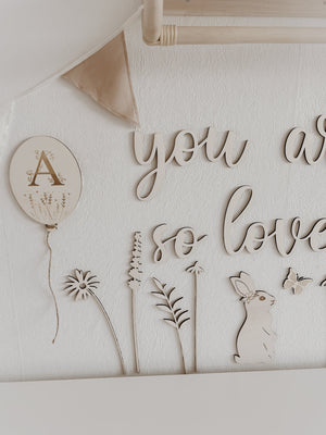 Personalisierter Ballon aus Holz - BohoWildflowerVibes