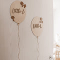 Personalisierter Ballon aus Holz mit Namen und Pilzen in verschiedenen Variationen - BohoWildflowerVibes