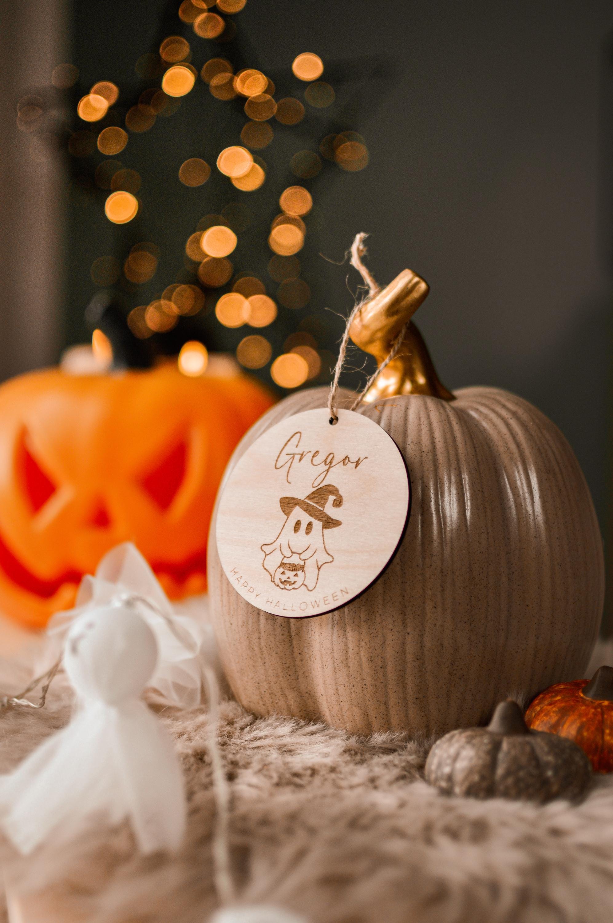 Halloween Anhänger aus Holz - BohoWildflowerVibes
