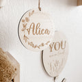 Personalisiertes Holzschild mit Namen - BohoWildflowerVibes
