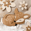 3 Holzblumen - Birke, nussbraun - BohoWildflowerVibes