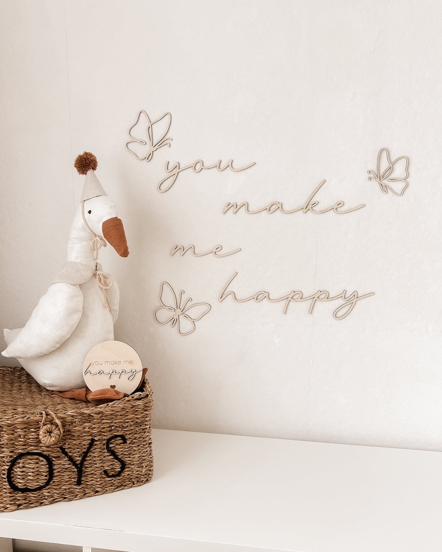 Schriftzug - you make me happy