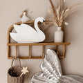 Schwan aus Holz mit Ständer