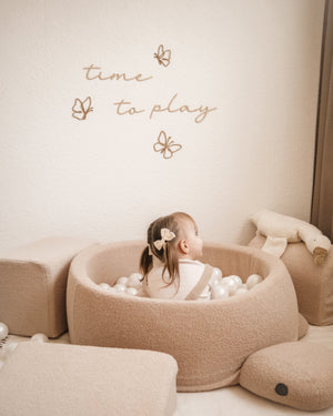 time to play Holzschriftzug - Spielerische Wanddeko fürs Kinderzimmer und Spielecke