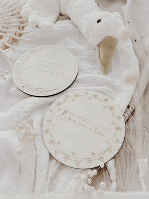 Holztafel - We made a wish and you came true - BohoWildflowerVibes