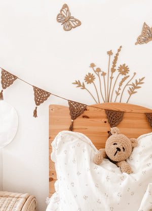 Wildblumen aus Holz - Nussbraun - BohoWildflowerVibes