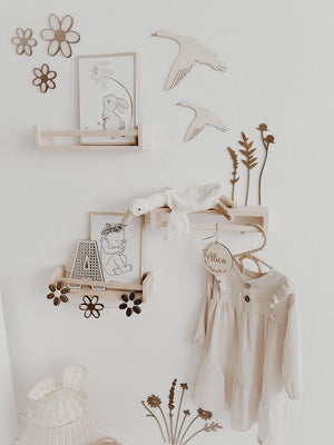 Wildblumen aus Holz - Nussbraun - BohoWildflowerVibes